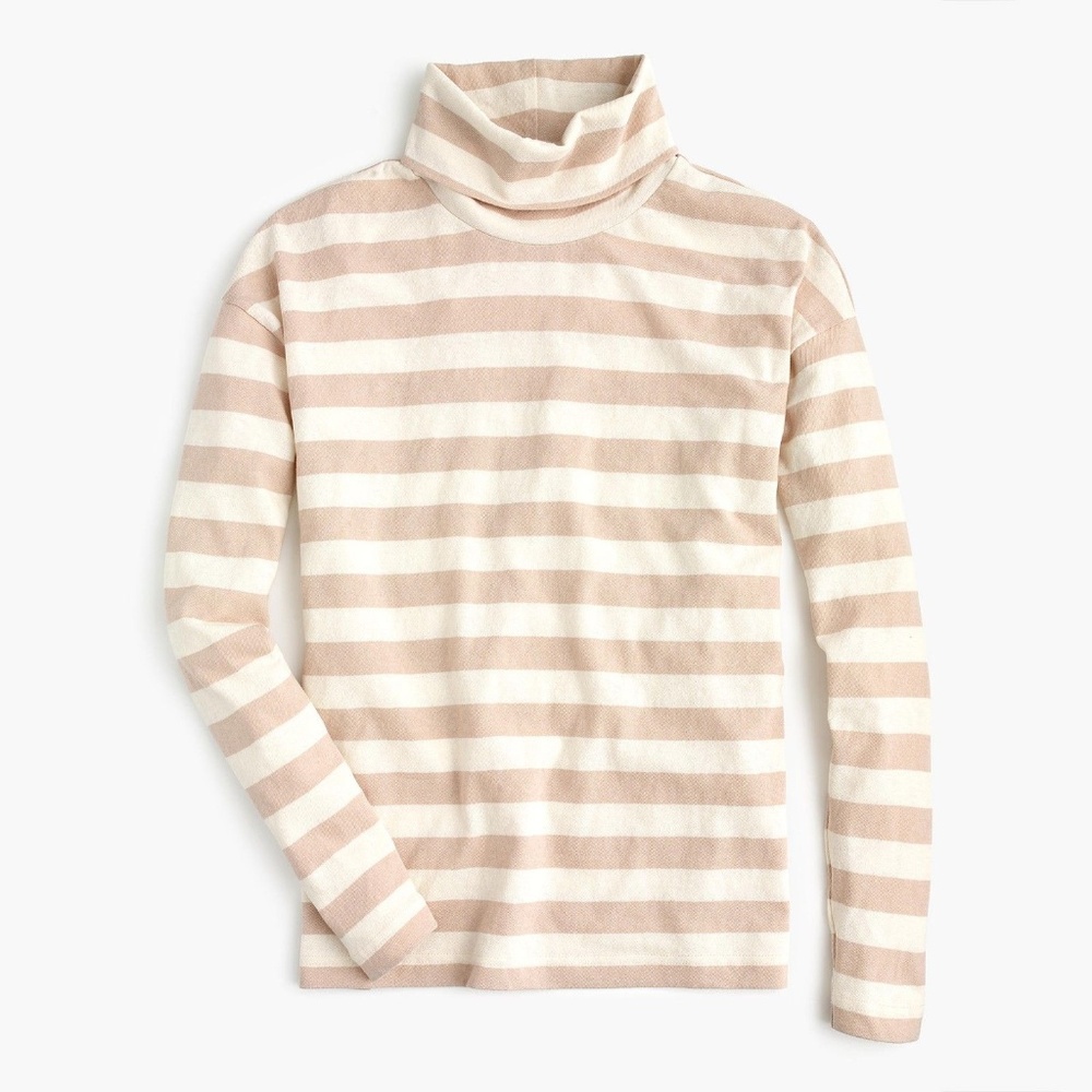 NWT J.CREW Women Sand Multi Deck-striped Loosefit